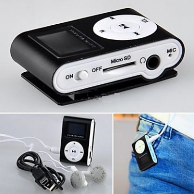 8G Mp3 Mini Lettore Clip USB LCD Screen Rechargeable Radio Player