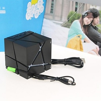 LED cube MP3 Function Mini Bluetooth Speaker with TF Port for 6 Plus/Laptop/Tablet PC