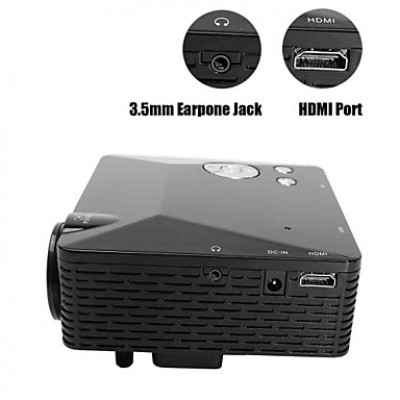 LP-6B Portable FHD 1080P LED Projector w/ HDMI, VAG, USB 2.0, AV, SD  