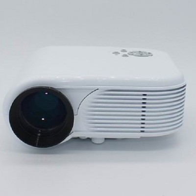 H88 Ultra Portable 180LM 153600 RGB Pixels LED Projector with Remote Control Compatible Computer Mobile Phone U Disk  