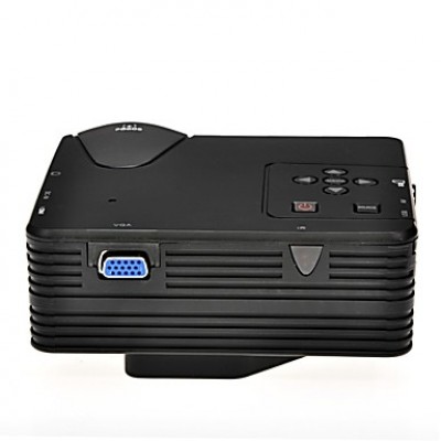 Full HD  Mini VGA (640x480) LCD Image System Multimedia LED Projector with AV/VGA/SD/USB/HDMI Slots(H80)  