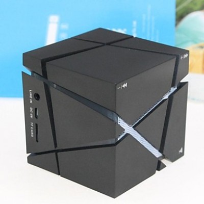 LED cube MP3 Function Mini Bluetooth Speaker with TF Port for 6 Plus/Laptop/Tablet PC