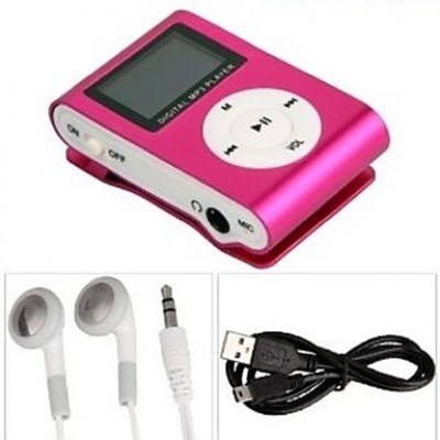 8G Mp3 Mini Lettore Clip USB LCD Screen Rechargeable Radio Player