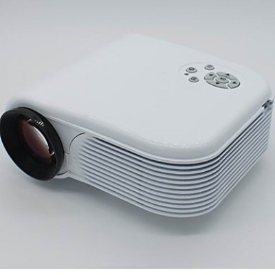 H88 Ultra Portable 180LM 153600 RGB Pixels LED Projector with Remote Control Compatible Computer Mobile Phone U Disk  