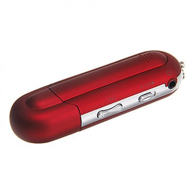 4GB Portable MP3 Player with FM Function/USB 2.0 (Red)