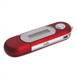 4GB Portable MP3 Player with FM Function/USB 2.0 (Red)